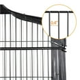 thumbnail image 5 of Renwick 41" Four Feeders Double-Door Metal Birdcage with Slide-Out Tray,  Black, 5 of 7