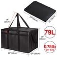thumbnail image 2 of Bolsa aislante para entrega de alimentos CIVJET XXXL, reutilizable, 79 L, negra, 2 of 6