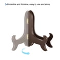 thumbnail image 4 of 5" Easel Plate Holder, Wooden Folding Display Stand Brown for Decorative Picture Frame, 3 Pack, 4 of 7