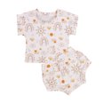 thumbnail image 1 of goowrom Girl?s Geometric Printed T-shirt and Triangle Shorts Set, 1 of 8
