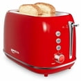 thumbnail image 1 of 2 Slice Stainless Steel Toaster Retro With 6 Bread Shade Settings Bagel Cancel Defrost Function Extra Wide Slot Removable Crumb Tray Red, 1 of 1