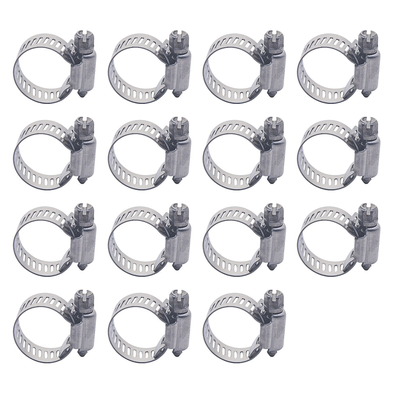 Penck 15 Pack Adjustable Worm Drive Gear Clips 1/21 Inch Stainless