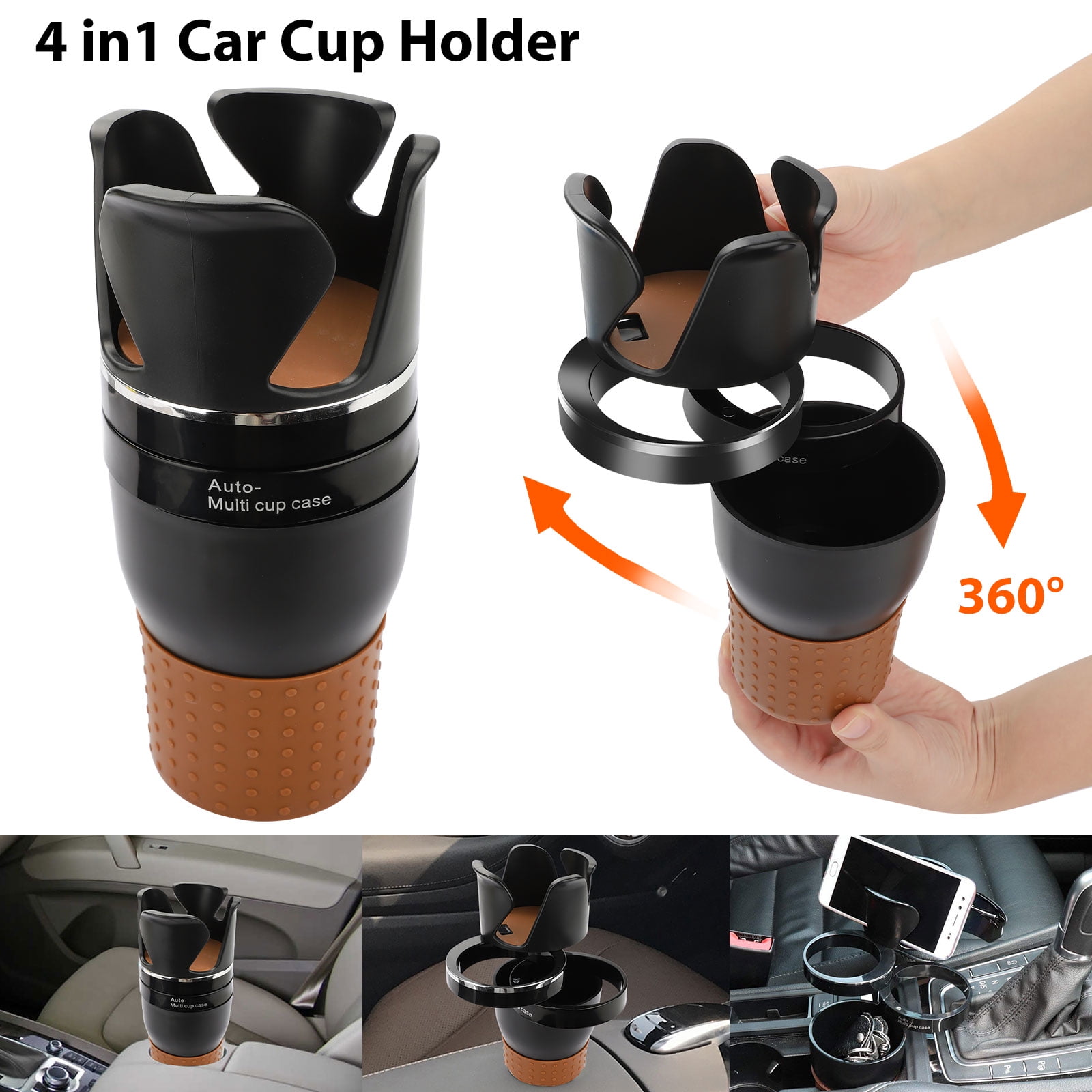 4 in 1 Multifunctional Car Cup Holders Mount Extender with