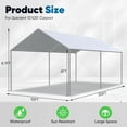 thumbnail image 4 of Quictent Heavy Duty Car 10' x 20' x 8.7 White Carport, 4 of 9