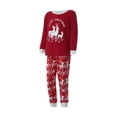 thumbnail image 3 of Franhais Christmas Family Pajamas Set, Deer Print Long Sleeve Round Collar T-shirt+Trousers/Romper, 3 of 10