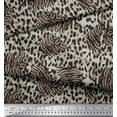 thumbnail image 3 of Soimoi Gray Georgette Viscose Fabric Leopard & Tiger Animal Skin Print Fabric by Yard 44 Inch Wide, 3 of 3