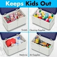 thumbnail image 4 of SereneLife Lockable Storage Box, 8 Gallon Capacity Storage Trunk with Combination Lock, Locking Container Bin for Organization, 4 of 6
