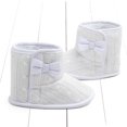 thumbnail image 4 of Penkiiy Toddler Shoes Baby Girls Cute Bowknot Boots Baby Soft Cotton Shoes Winter Warm Shoes Summer Shoes for Toddlers for6-9 Months White On Sale, 4 of 5