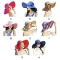 thumbnail image 3 of Jumpingount Sombrero de ala grande flexible Easy To para mujer: innovador sombrero de sol enrollable plegable de paja ecológico Sombreros morado claro, 3 of 6