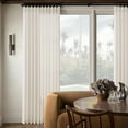 Beige Extra Wide Pinch Pleat Linen Curtains 84 Inches Long for Living