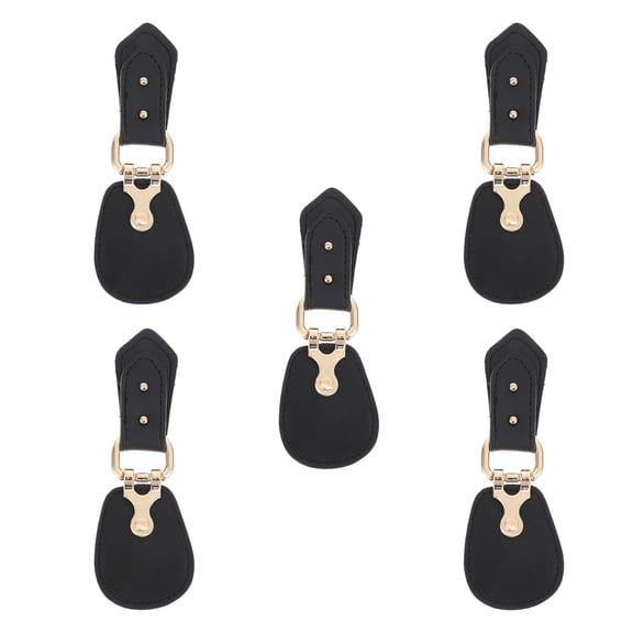 PENIKOKO 5Pairs Black PU Sewing Buckle Dress Waistband Buckles for Fashion Clothing