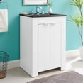 thumbnail image 2 of Sink Vanity Cabinet, Melamine, White Black, Modern Contemporary Urban Design, Hotel Bedroom Bathroom Master Suite Guest, 2 of 10