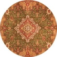 thumbnail image 1 of Ahgly Company Indoor Round Medallion Orange Traditional Area Rugs, 4' Round, 1 of 1