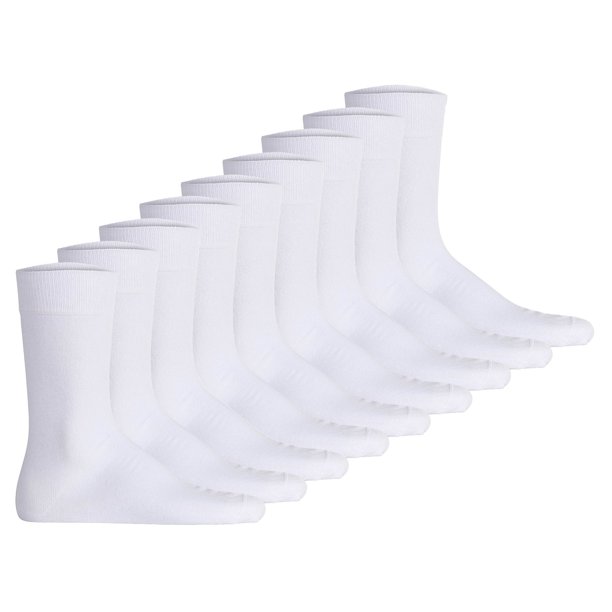 Hudson calcetines unisex, paquete de 9 - Easy, cintura confort, calcetines básicos, unicolor Blanco 43-46
