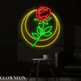 thumbnail image 3 of Glowneon Moon Rose Neon Sign, Moon Flower Led Sign, Flower Shop Sign, 3 of 5