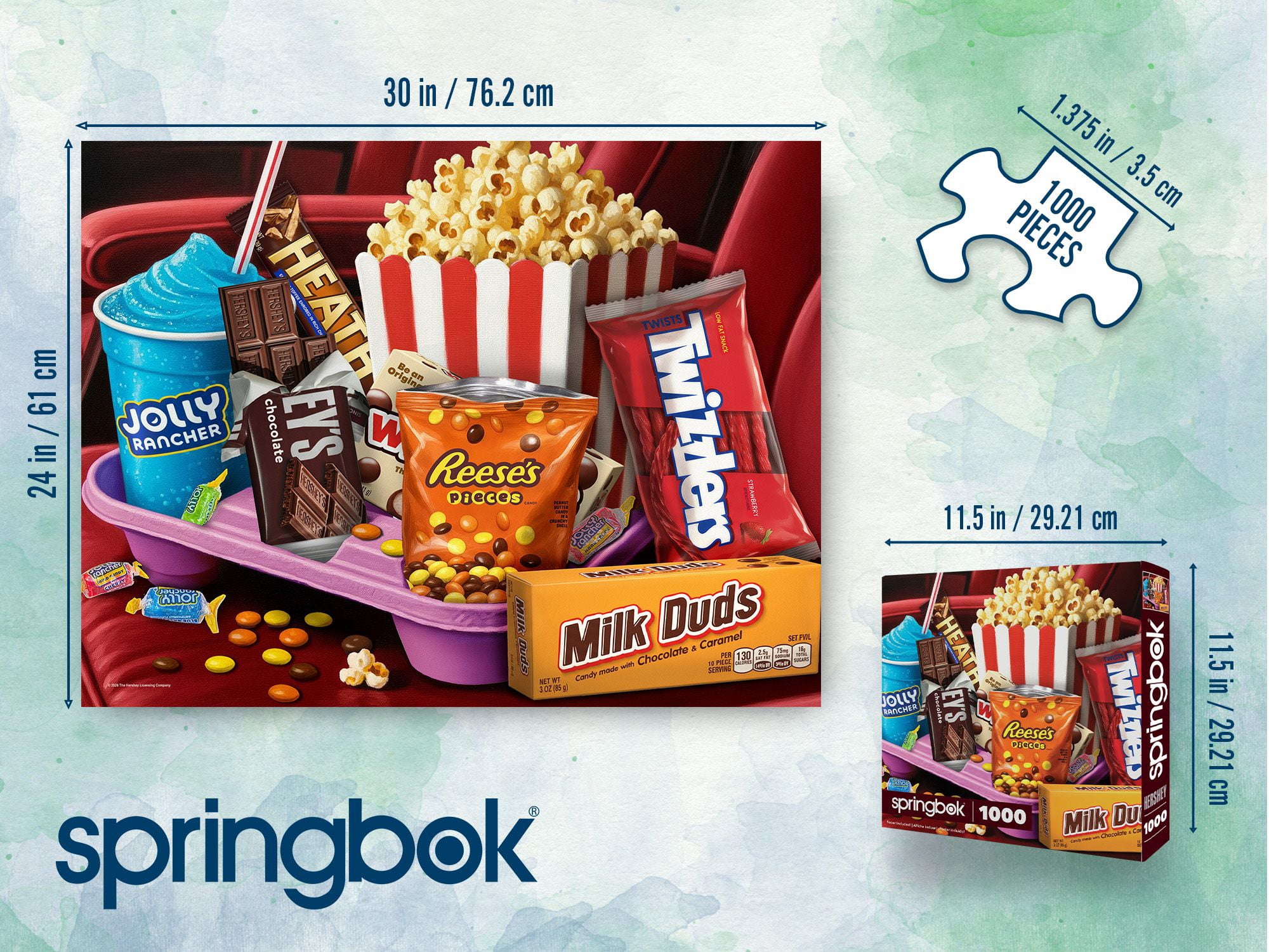 Springbok Hershey's Movie Night Treats 1000 Piece Jigsaw Puzzle for Adults - Poster Now Included