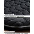 thumbnail image 6 of Premium 3.2" Thick Japanese Futon Floor Mattress - Full Size 54"x80" - 100% High-Density Foam,Foldable Floor Mattress,Comfortable Tatami Mat for Dorm,Bedroom,or Guest Room(Black), 6 of 14