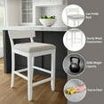 thumbnail image 2 of Hillsdale Furniture Warren Wood and Upholstered Counter Height Stool, Sea White, 2 of 6