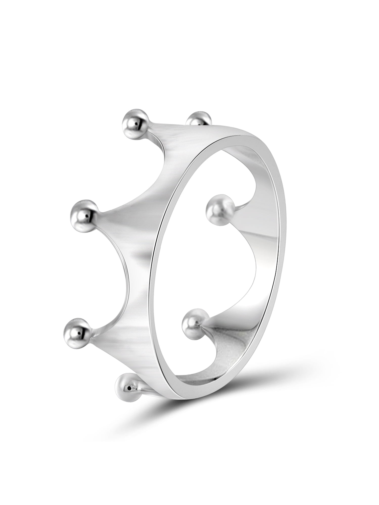 JewelersClub Sterling Silver Crown Ring for Women | Dainty Sterling Silver Promise Ring For Women | Silver Crown Ring For Women