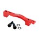 thumbnail image 1 of Adaptador de freno de disco de bicicleta con pernos y arandelas Aleación de aluminio Convertidor de soporte de freno de disco delantero 203 mm trasero Rojo, 1 of 7