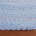 thumbnail image 3 of SAFAVIEH Braided Lyla Solid Polyester Reversible Area Rug, Light Blue/Red, 6' x 6' Round, 3 of 11