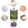 thumbnail image 6 of Yayeee 2 Pack Qtip Holder Bathroom Cotton Swab Canister with Lid Clear Dispenser Set, Orange Floral Garden, 6 of 6
