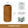 thumbnail image 7 of The Beadsmith Knot It Waxed Polyester Cord – Almond Color – 0.7mm Diameter – Light Wax, 144 Meters (472 Feet) Per Spool – Make Jewelry, Macrame, Friendship Bracelets and DIY Crafts, 7 of 7