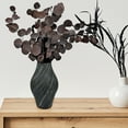 thumbnail image 3 of Bergamo Art 12 Inch Tall Modern Black Ceramic Vase in Black, 3 of 4