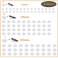 thumbnail image 4 of 100 Pièces Auto-Adhésives Clips de Câble Clips de Lumière Clips de Fil Gestion de Câble, 4 of 4