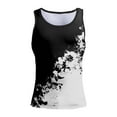 thumbnail image 2 of kpoplk Mens Workout Tank Tops,Workout Tank Tops for Men Printed O Neck Loose Fit Sportswear Quick Dry Casual Fitness Bodybuilding Muscle Tee White,5XL, 2 of 5
