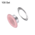 thumbnail image 3 of Juego de 100 ojales redondos Unique Bargains 8mm con Arandelas para recortes rosa, 3 of 7