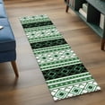 thumbnail image 4 of Green Black Southwest 2'x6' Runner Rug, Farmhouse Aztec Boho Ethnic Art Washable Non-Slip Area Rugs for Hallway Kitchen Floor Bedroom Entryway, StainResistant Laundry Carpet Decoration Indoor Mat, 4 of 9