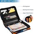 thumbnail image 3 of FORMRS Zipper Binder with Shoulder Strap 2-inch Ring 500 Sheet Capacity File Bag, Orange Abstract Wavy, 3 of 5