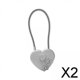 thumbnail image 1 of 2x de Amor en Forma de Corazón, en Forma de Corazón, Pequeño de Metal en Forma de Corazón para Boda, Su Esposa, Novia, Bolsas de , Gris 2 piezas, 1 of 8