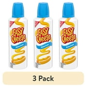 (3 pack) Easy Cheese American Cheese Snack, 8 oz