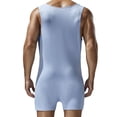 thumbnail image 6 of hotojiny Mens One Piece Pajamas Jumpsuit Soft Comfy Adult Pj Underwear Stretchy Athletic Supporters Singlet Romper Loungewear, 6 of 6
