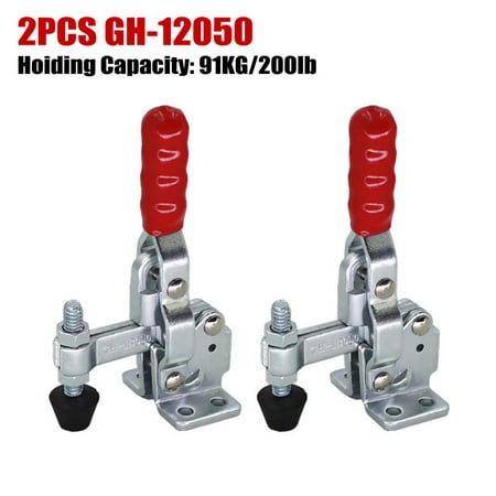 

2pcs GH-12050 Quick Release Tool Fixture Toggle Clamp Clamping Force 91Kg 200lbs