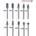 thumbnail image 2 of 10 fresas rotativas de carburo de tungsteno de doble corte con cabezal de pulido de 3 mm para herramientas rotativas Dremel, para grabado en madera, pulido de metal, vidrio, cerámica y, 2 of 5