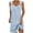 Sky Blue, variant on qucoqpe Womens 2025 Summer Tank Dress Fashion Casual Solid Color Print V Neck Sleeveless Beach Party Sundress