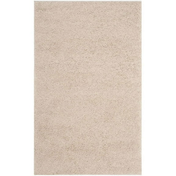 SAFAVIEH Arizona Cady Solid Shag Area Rug, Beige, 3' x 5'