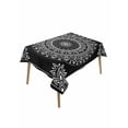 thumbnail image 2 of Black Boho Tablecloth Rectangle Table Cloth 60x84, Waterproof Tablecloth Outdoor Table Cloth, Retro Farmhouse Neutral Abstract Geometric Washable Table Cover for Kitchen Dinning Party, 2 of 8