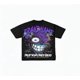 thumbnail image 1 of Camiseta con estampado gráfico Y2K para hombre - Negra con detalles morados - Marca - Camiseta holgada de estilo urbano - Camisa informal para todas las estaciones - Camiseta de algodón lavable a máqu, 1 of 6