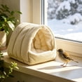 thumbnail image 4 of Cat Cave Bed Yellow Plush Lined Single Unit for Indoor Cats and Small Puppies, 4 of 6