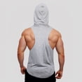 thumbnail image 7 of Men's Tank Tops Shirt Sleeveless Hoodie Fitness Hoodie, 7 of 7
