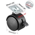 thumbnail image 5 of Swivel Casters 2 inch Nylon 360 Degree Top Plate Caster Wheels with Brake 4Pcs, 5 of 6