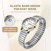 SKMEI Watches for Women Easy Reader Ladies Analog Quartz Watch Luminous Date Waterproof Watch Gift for Womens Wristwatch