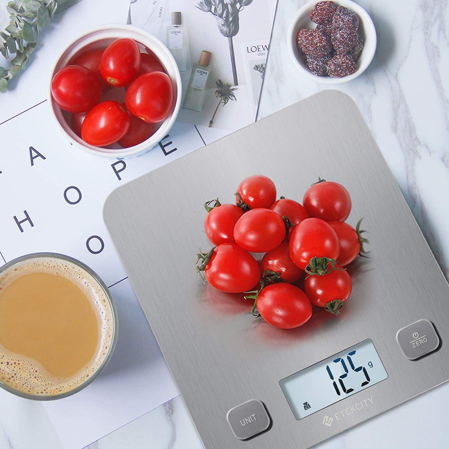 Etekcity Food Kitchen Scale, Digital Mechanical Weighing Scale, Grams and  Oz for Weight Loss,Cooking, and Baking, Black