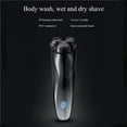 thumbnail image 3 of Men's Electric Shaver - MAX-T Corded and Cordless Rechargeable 3D Rotary Shaver Razor for Men with Pop-up Sideburn Trimmer Wet and Dry with Wall Adapter 100-240V, 3 of 6