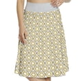 thumbnail image 1 of Women's Grey and Yellow Ikat Form Bulls Eye A-line Printed Skirt Casual Wear, 2XL, Yellow Grey White, by Ambesonne, 1 of 6
