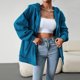 thumbnail image 3 of Sudadera básica para mujer ajuste holgado color sólido manga larga cremallera ropa de calle traje Hugtrwg Para estrenar, 3 of 9